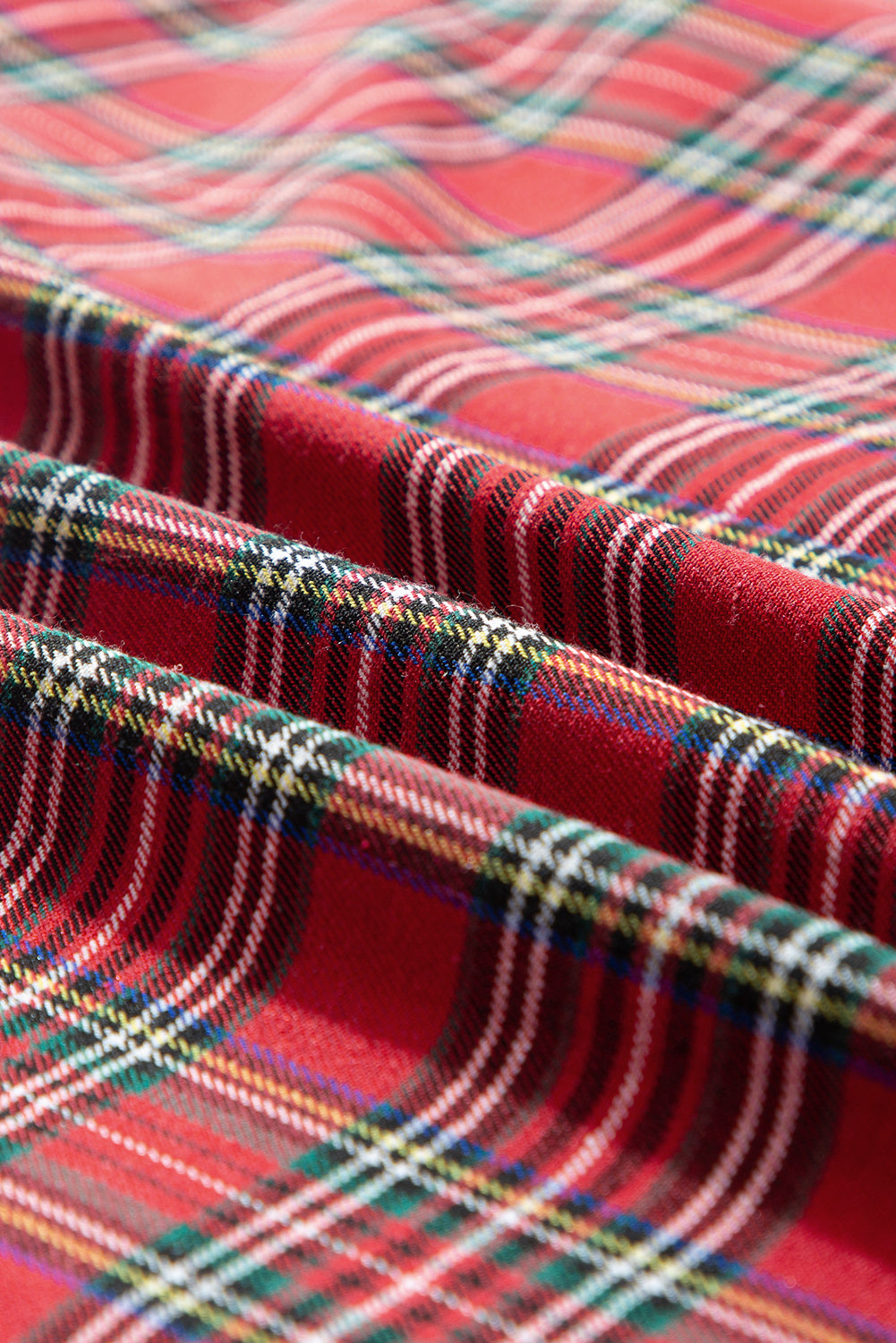 Red Plaid Printed Set