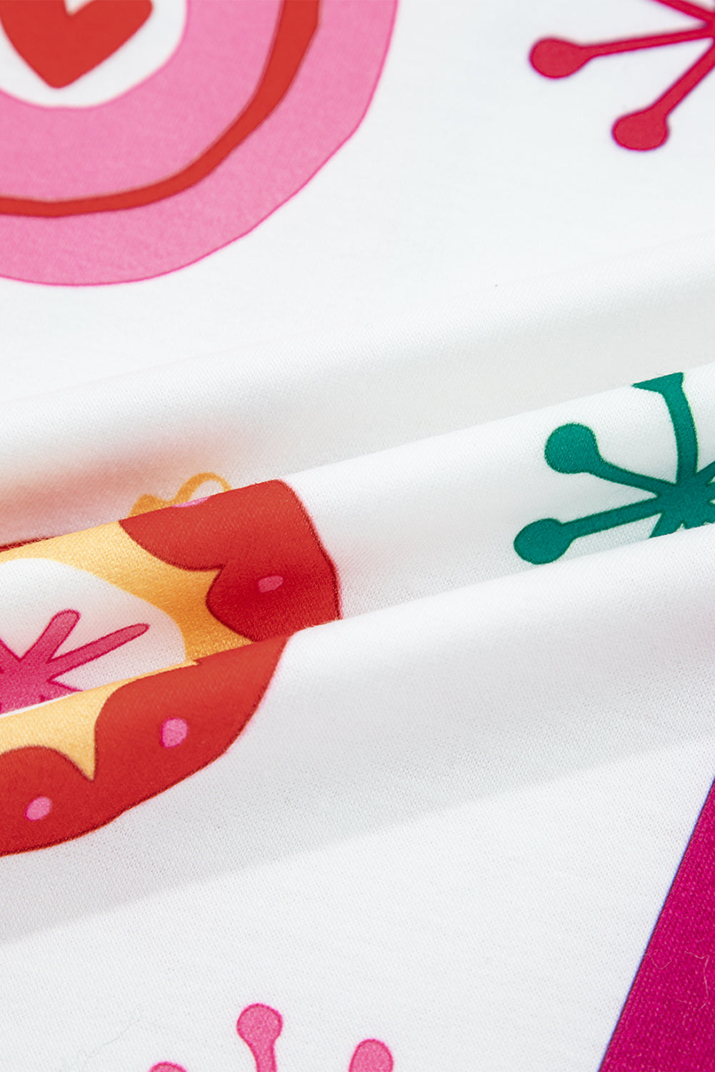 White Plus Size Christmas Lounge Set