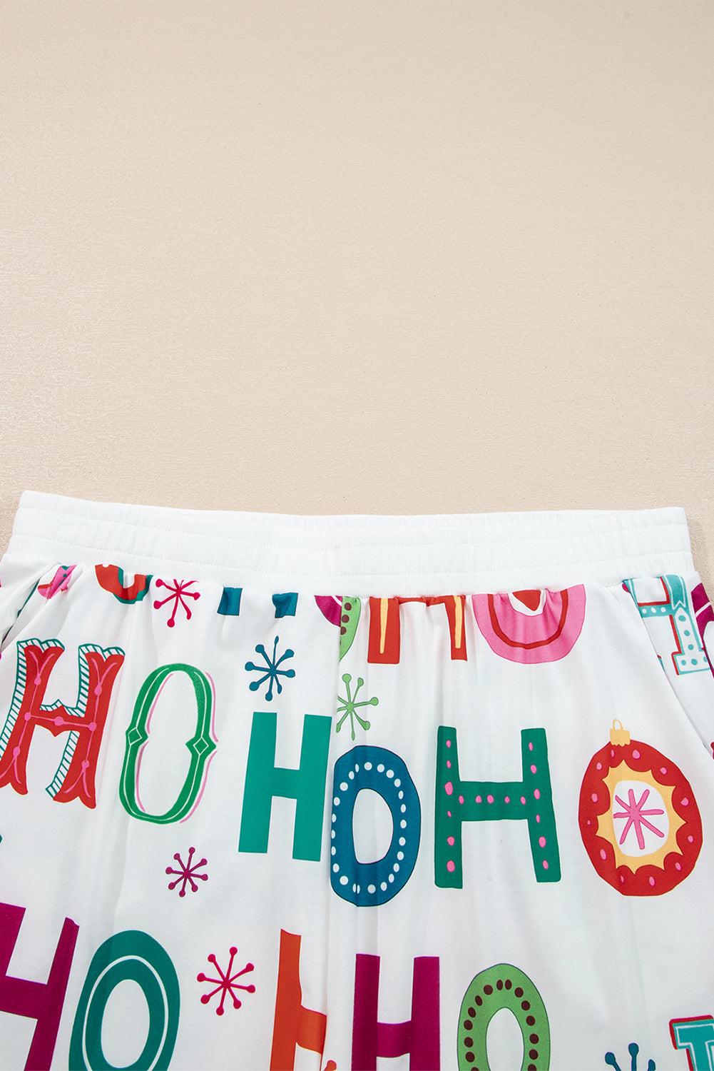 White Plus Size Christmas Lounge Set