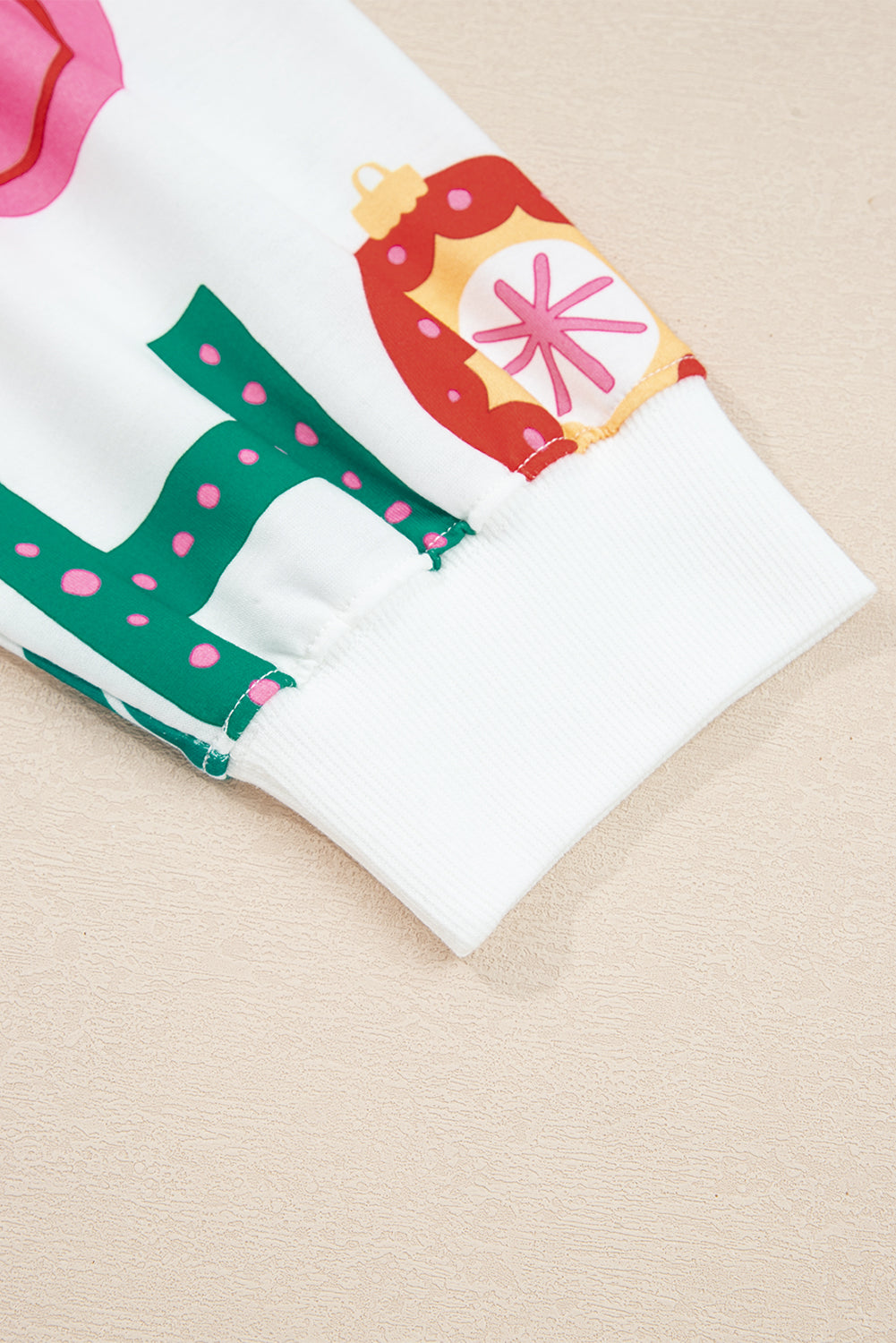 White Plus Size Christmas Lounge Set