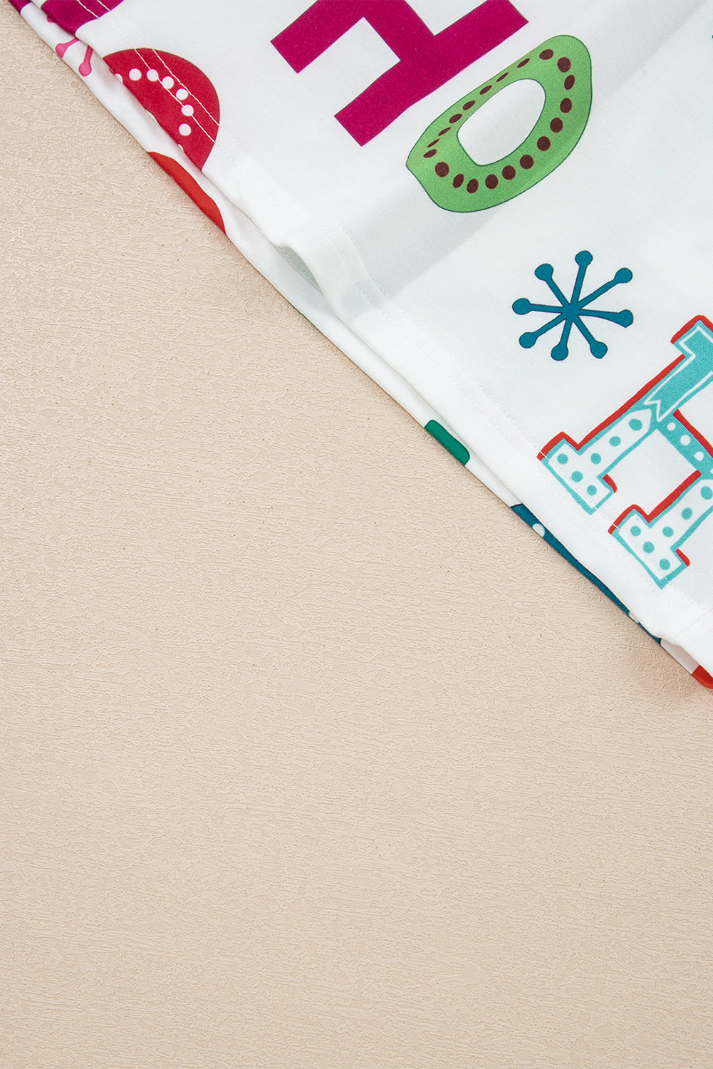 White Plus Size Christmas Lounge Set