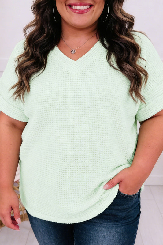 Aqua Waffle Top
