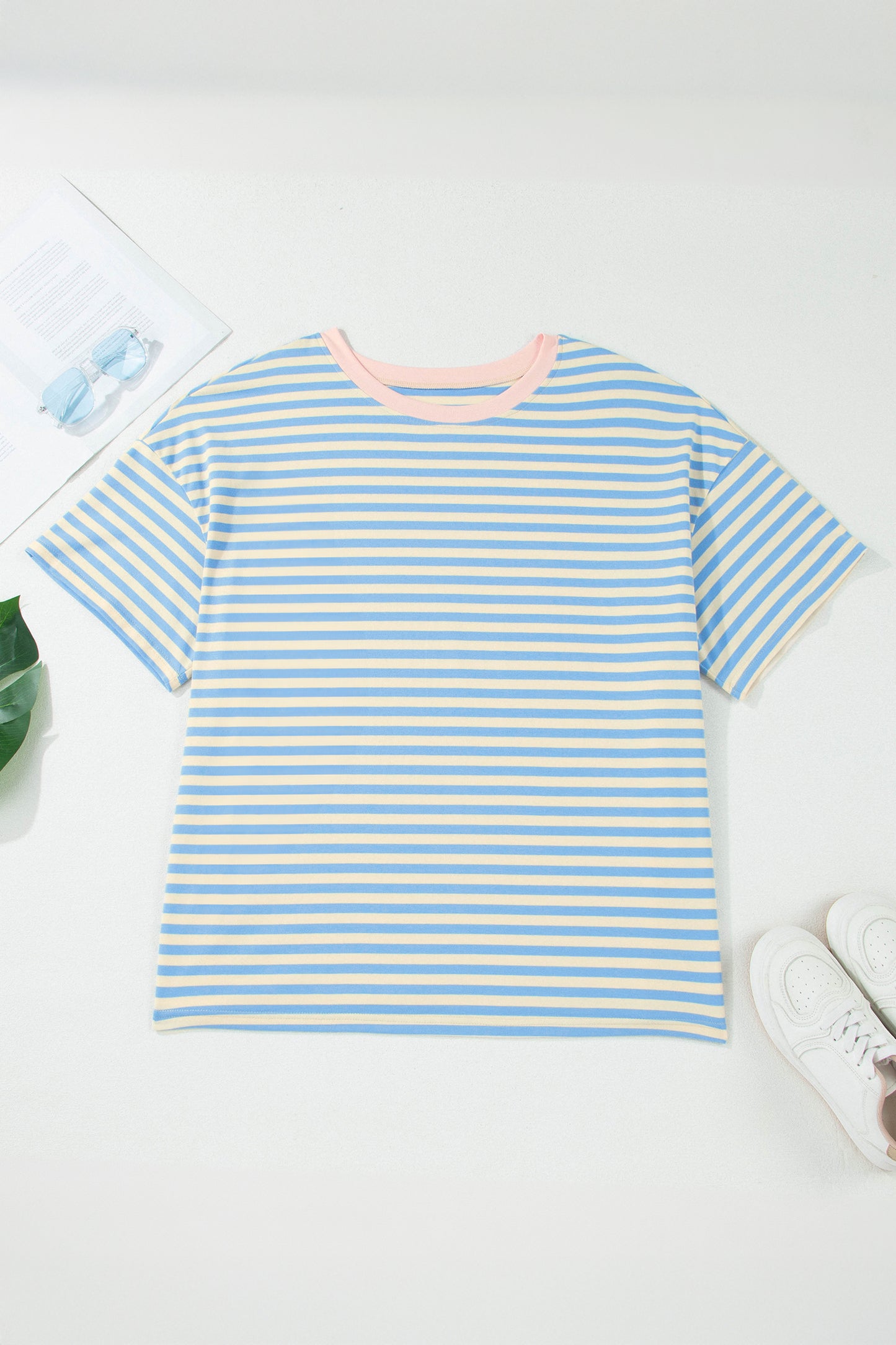 Sky Blue Stripe Tee