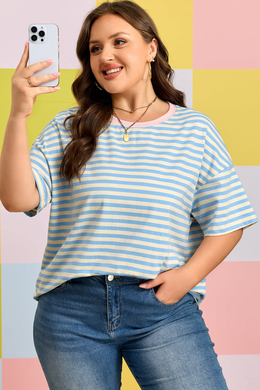 Sky Blue Stripe Tee