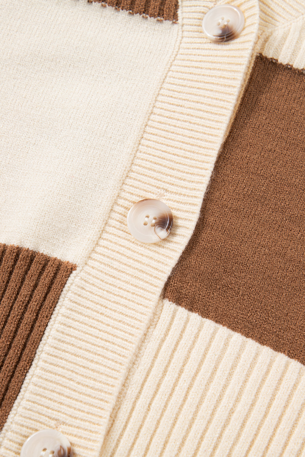 Checkered Cardigan Sweater