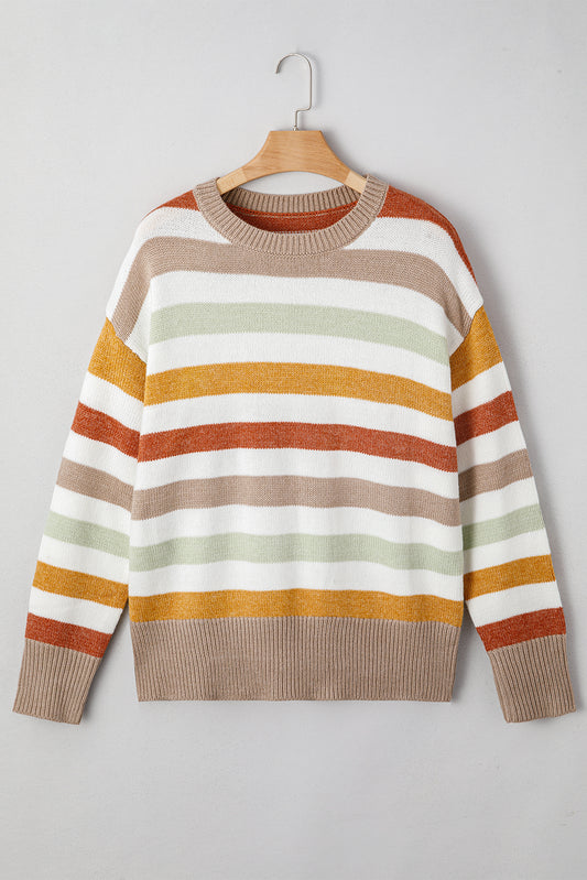 Striped Drop Shoulder Sweater