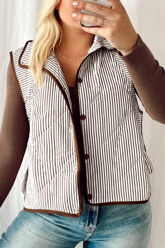 Quilted Snap Button Vest