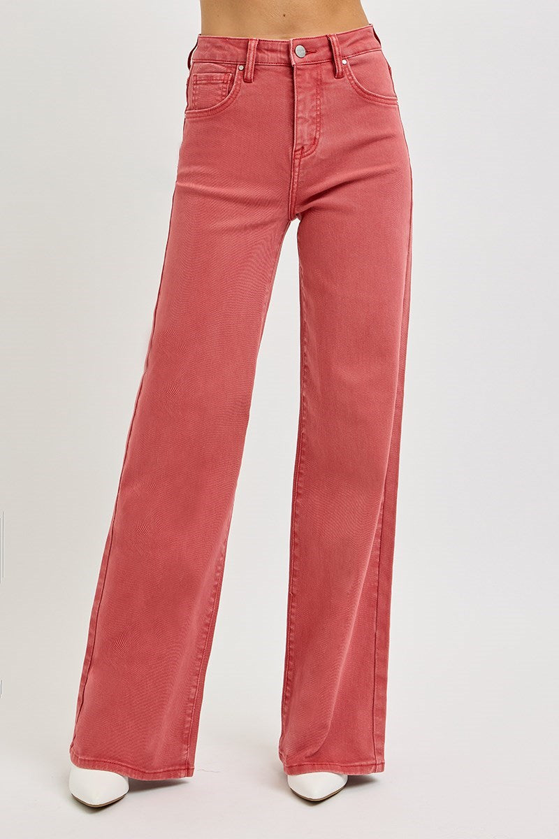 Risen Brick High Rise Wide Pants
