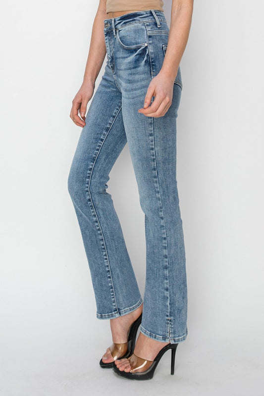 Risen High Rise Relaxed Side Slit Jeans