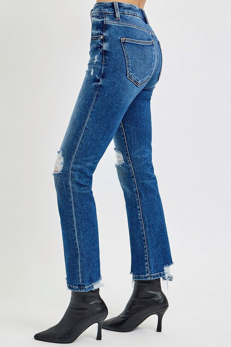 Risen HR Crop Straight Jeans