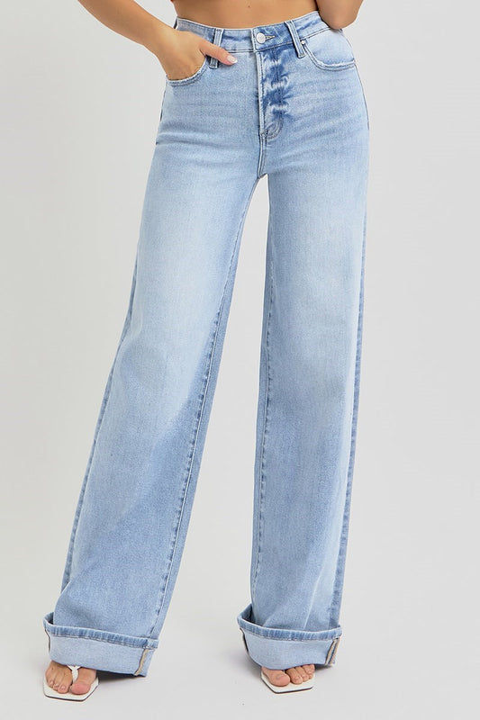 Risen TC-HR wide cuffed jeans