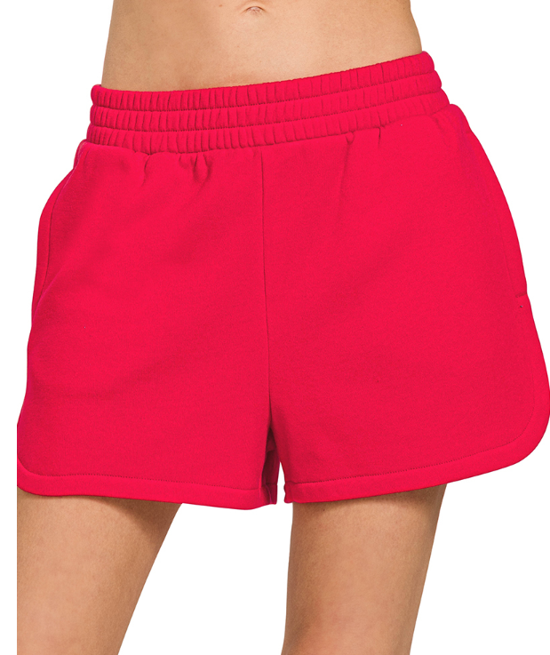 Red Elastic Shorts