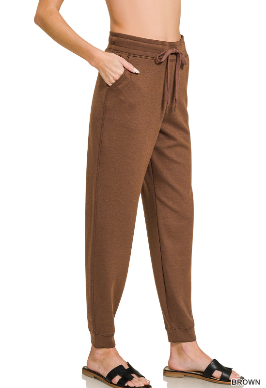 Scuba drawstring joggers