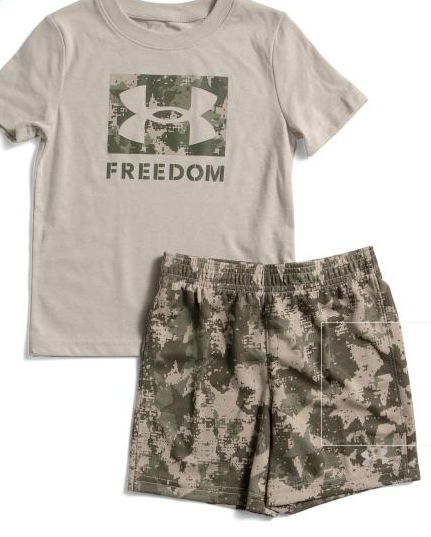 UNDER ARMOUR Toddler Boys 2pc Freedom Stars Tee And Shorts Set