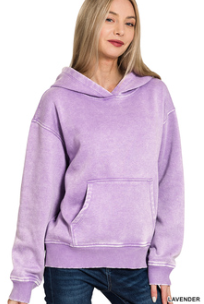 Fleece Acid Wash Hoodie
