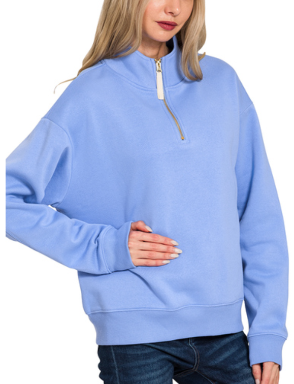 Fleece Half Zip Sweatshirt