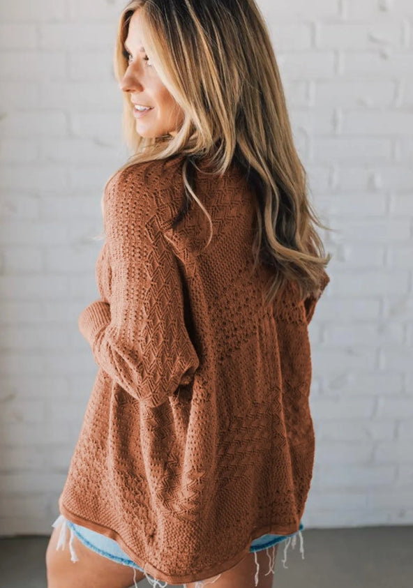 Hollow Knit Cardigan