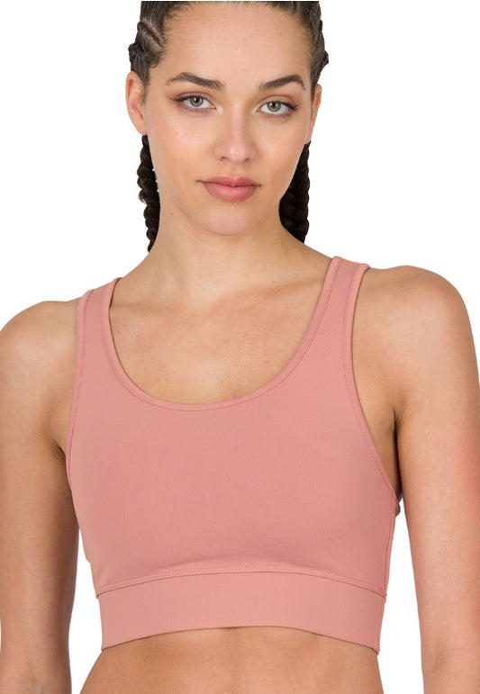 Rose racerback padded bra