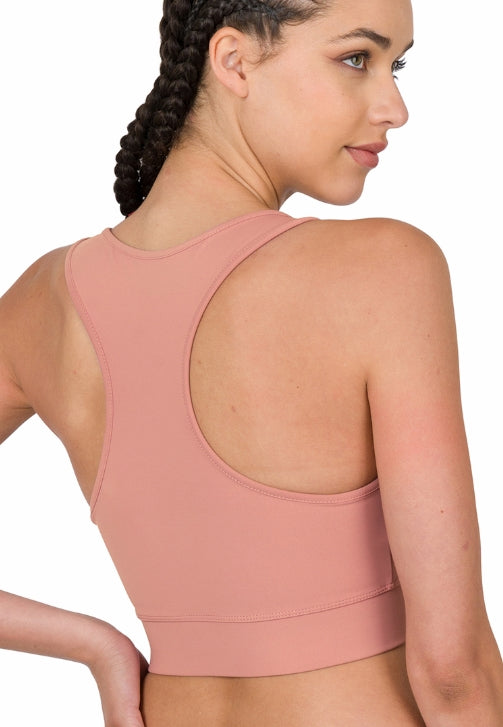 Rose racerback padded bra