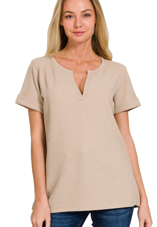 Light Beige Waffle Top