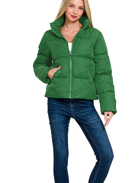 Green Puffer Jacket