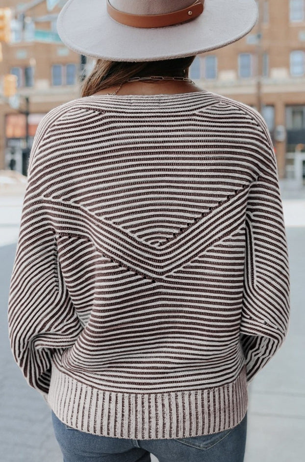 Boat Neck Baggy Sweater