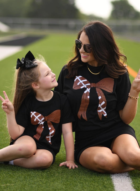 Football Bow Tee