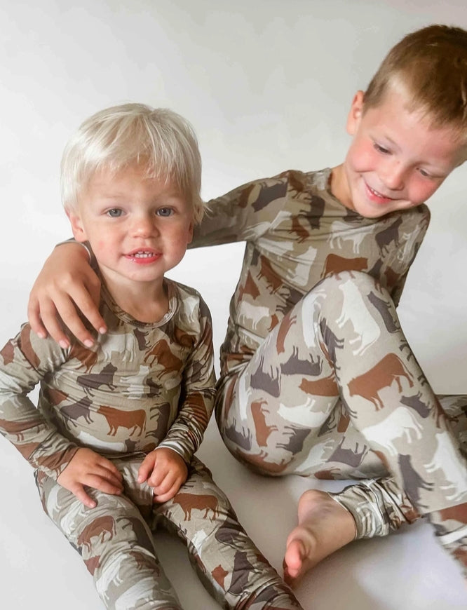 Bamboo Cow Camo PJS