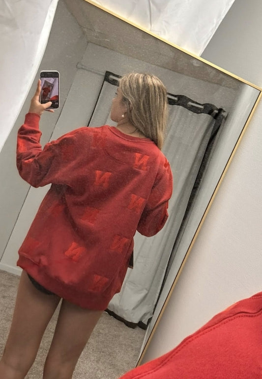 Embroidered Husker N Crewneck