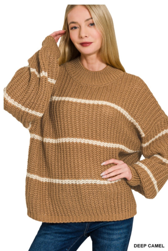 Oversize stripped sweater