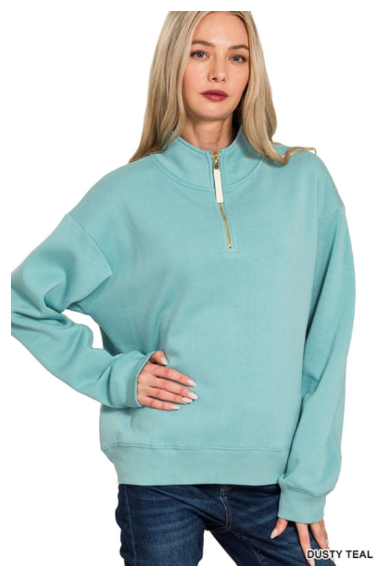 Fleece Half Zip Sweatshirt