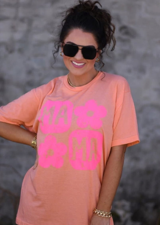 Orange Mama Flower Tee