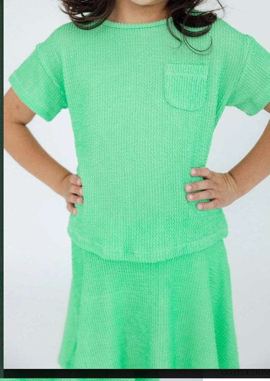 Seafoam Green Scrunchy Pocket Tee