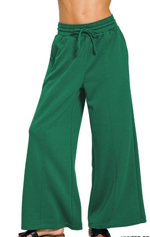 Scuba wide leg pants