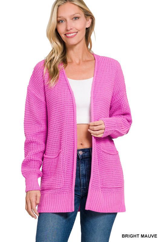 Waffle cardigan