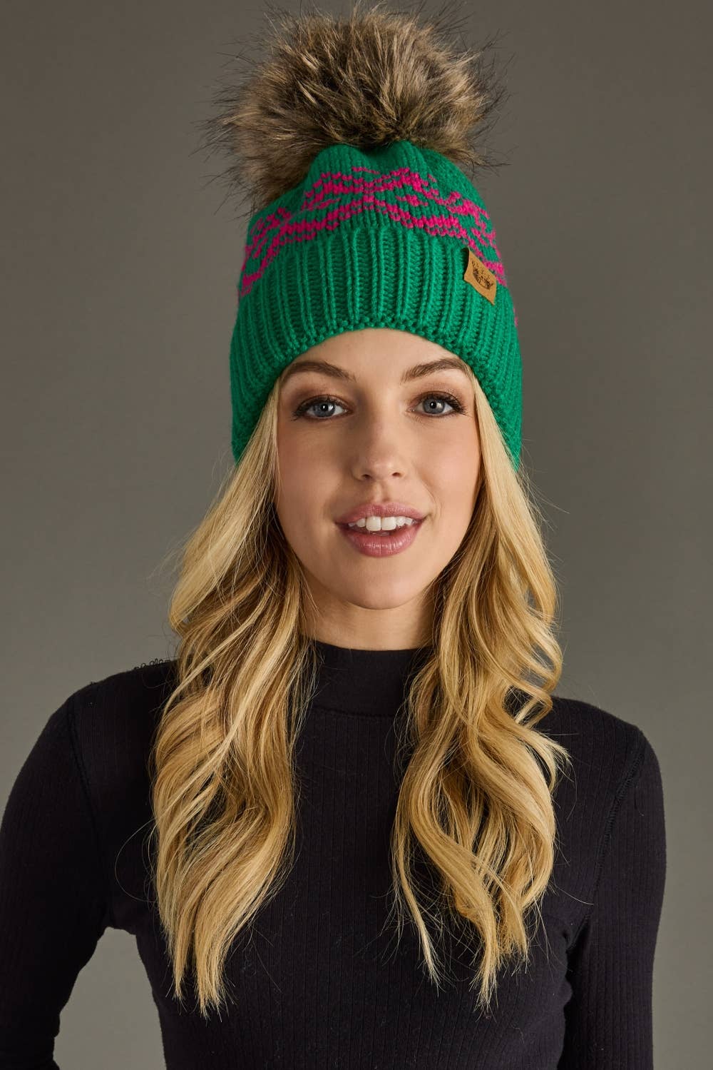 Speckled Pattern Pom Hat