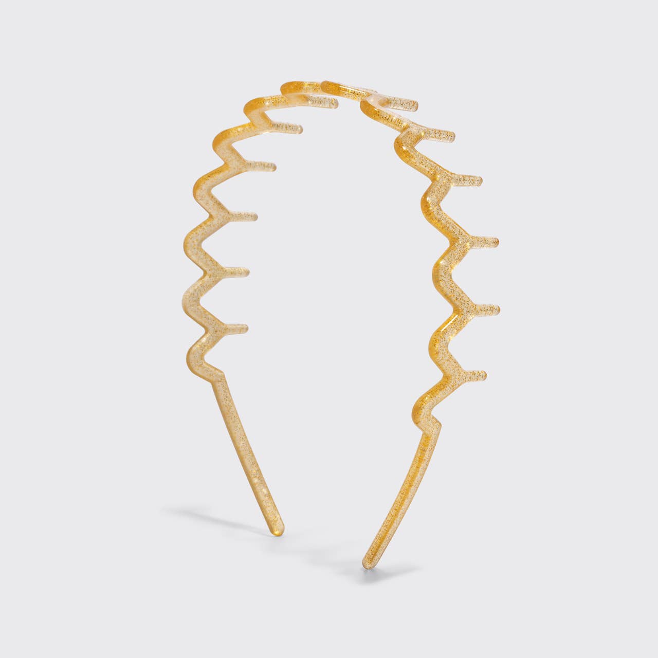 Recycled Plastic Zigzag Headbands 2pc Set - Gold & Silver
