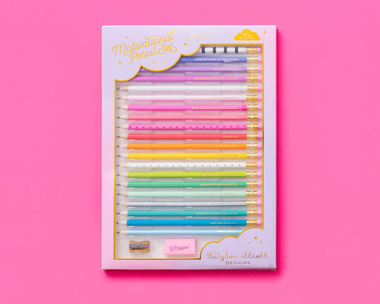 Pencil Set - Motivational - 22 Pcs