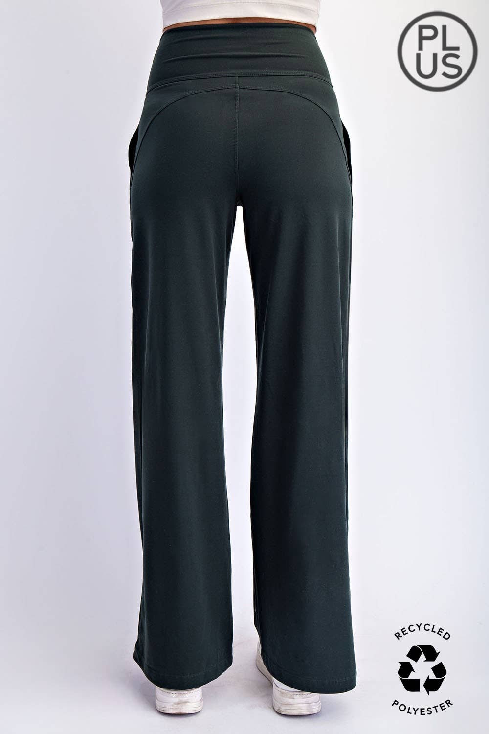 PLUS SIZE BUTTER V WAIST WIDE PANT