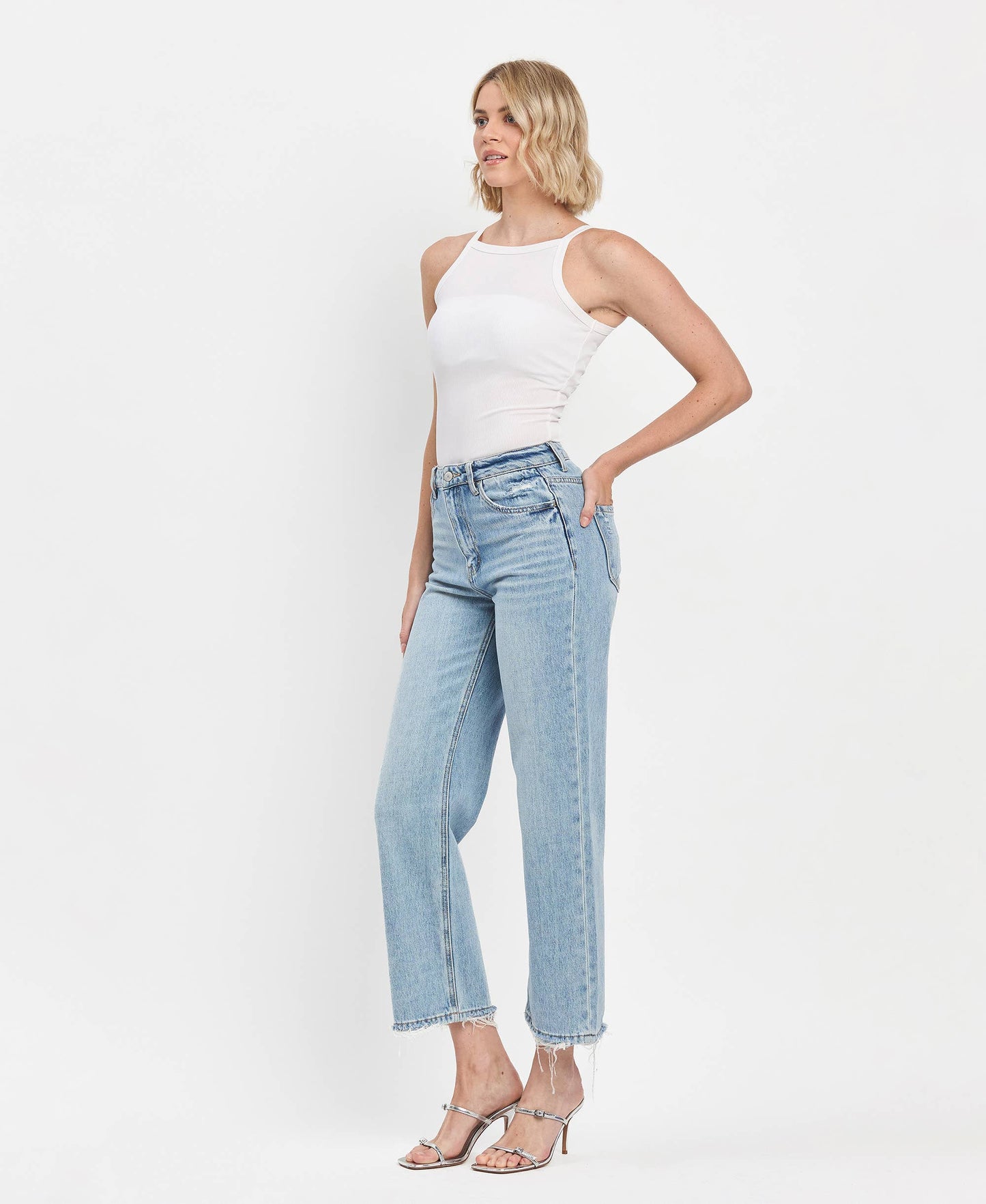 90's HR Slim Wide Jeans
