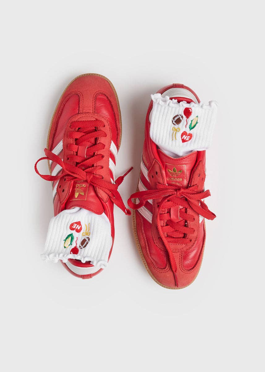 Nebraska Icons Ruffle Sock