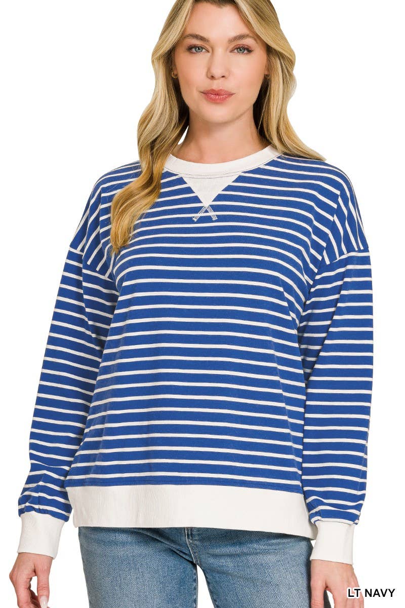 Striped Pullover: CANDY PINK / 2-2-2(S-M-L)
