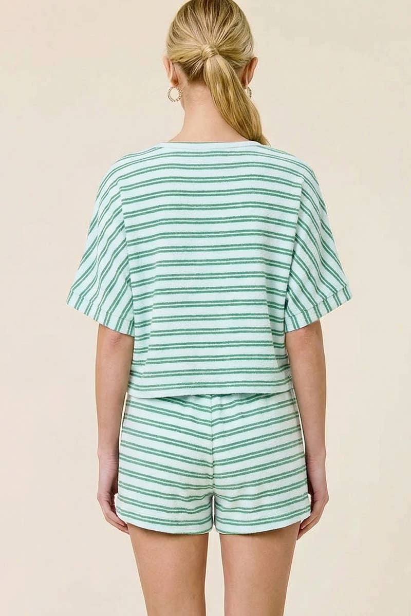 Striped Terry Cloth Top