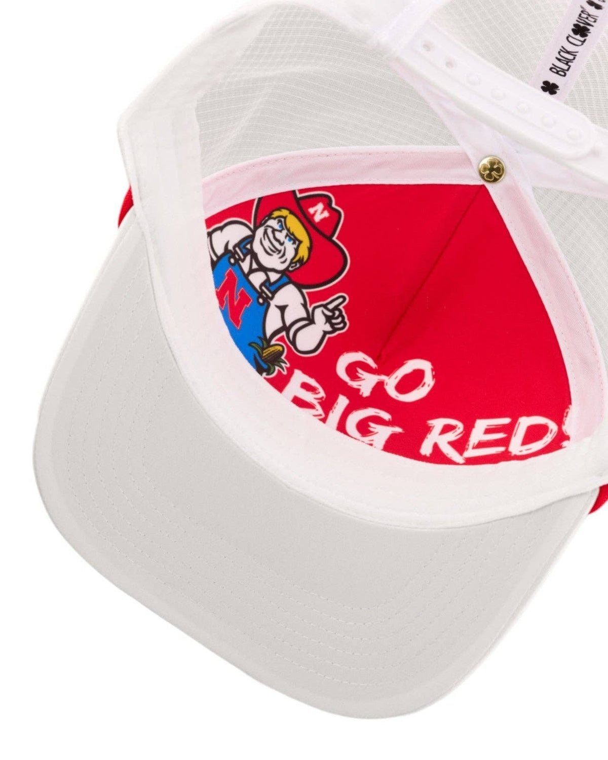 University of Nebraska Whiteout - White NU Hat: SNAPBACK