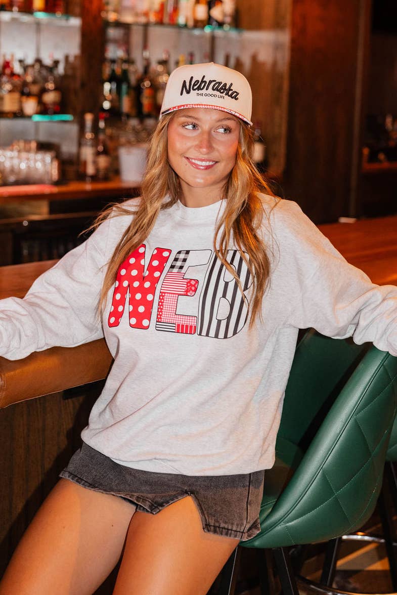 Nebraska Patchwork Trucker Hat