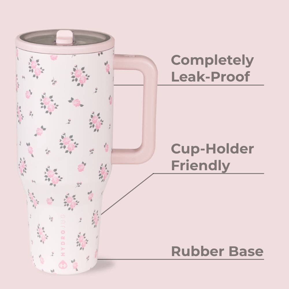Wildrose HydroJug 32 oz Traveler Tumbler: Wildrose