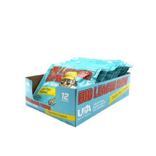 Big League Chew Triple Play Tropical Gum, 12ct Pouches
