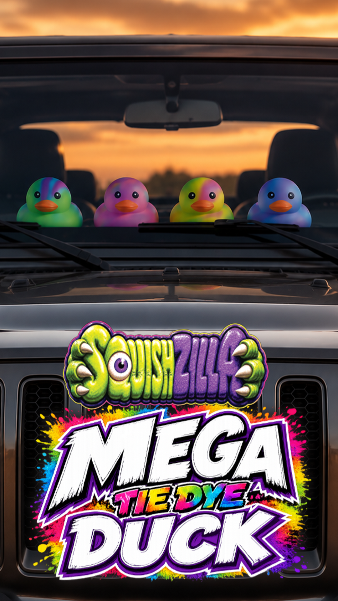 Fun Doh MEGA 5" Squishy Tie Dye Duck Toy Variety
