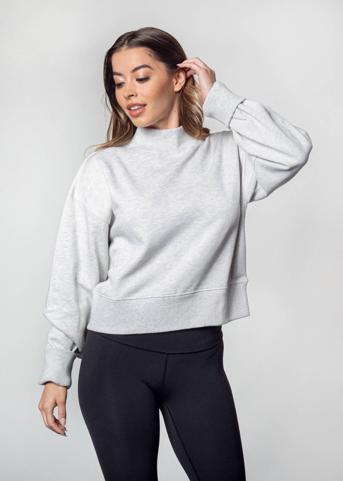 Hailey Sweatshirt, All Colors: Ash Grey / M