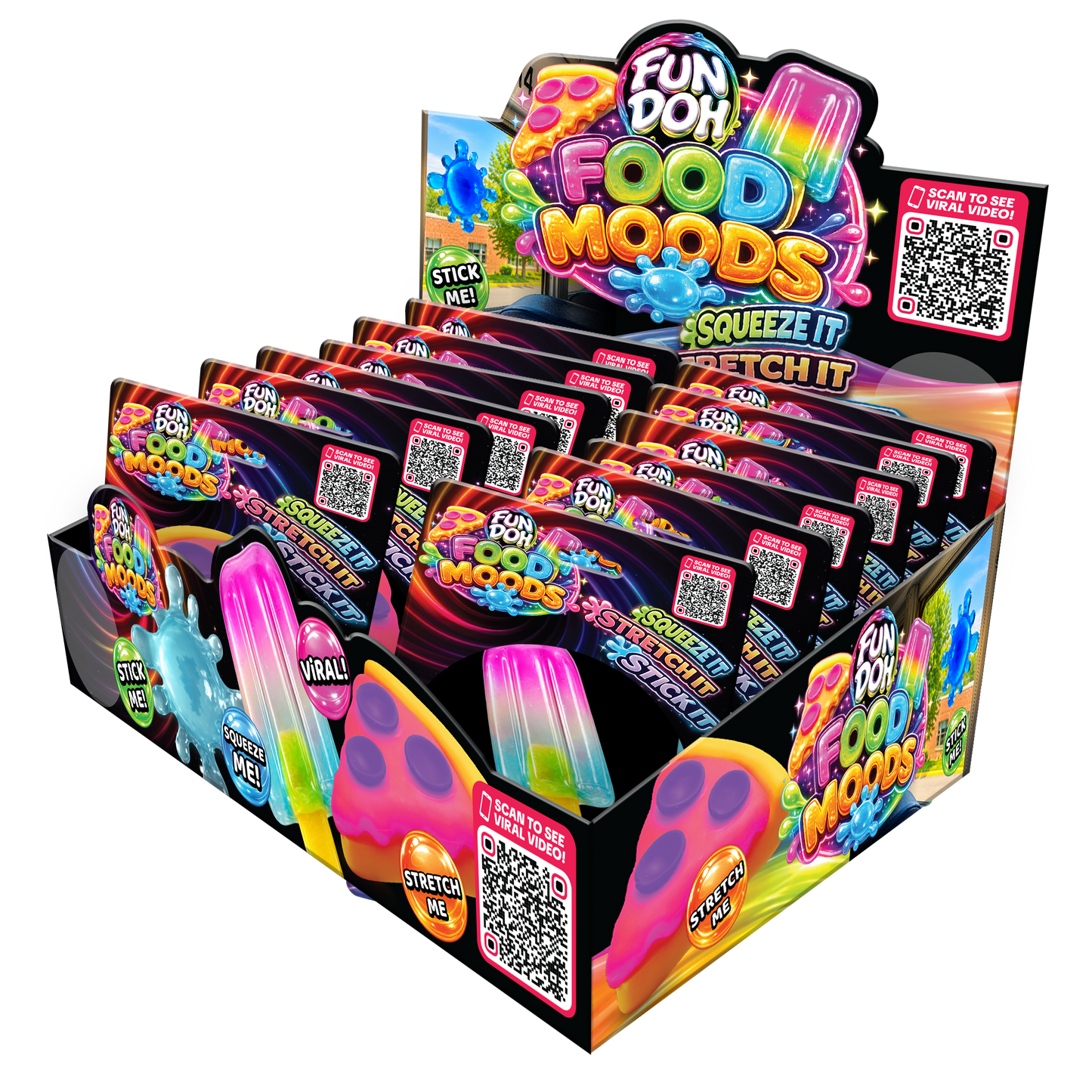 Fun Doh Food Moods Snack Attack Squishy Variety - 12/Display: Wholesale Price